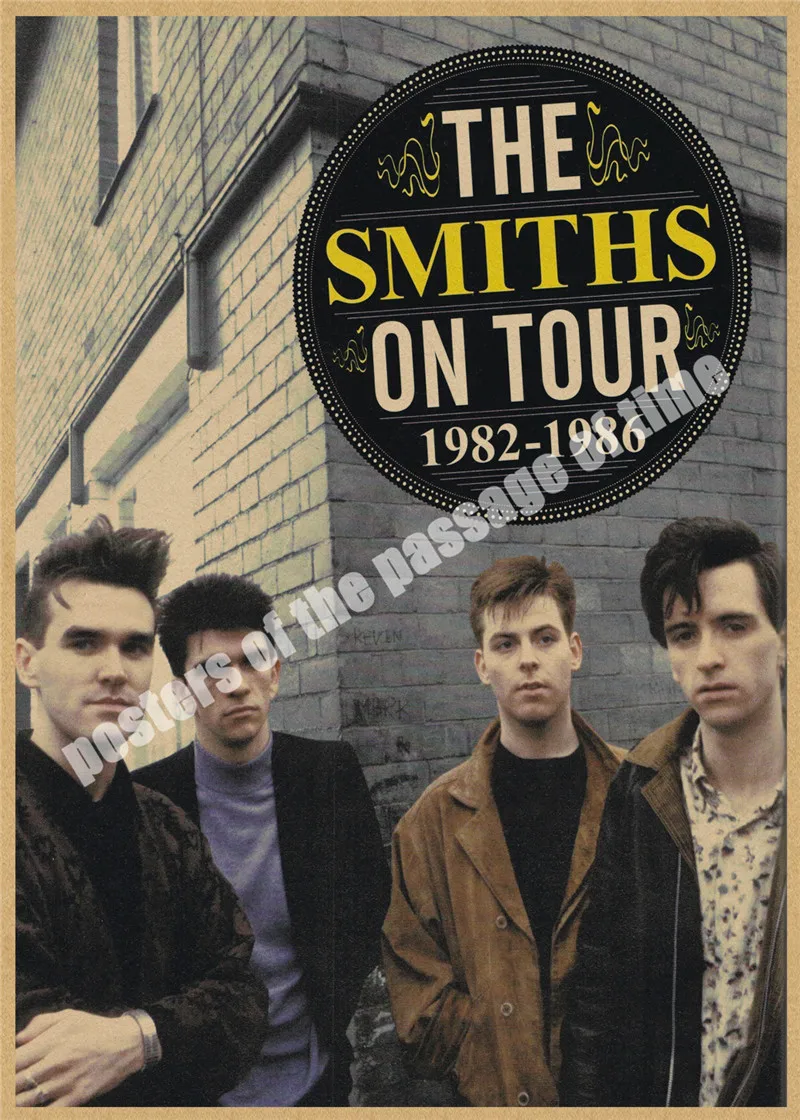 Ностальгический рок The Smiths с фото группы старая бумага плакат армейский вентилятор гостиная художественные изделия для стен стикер бар дизайн