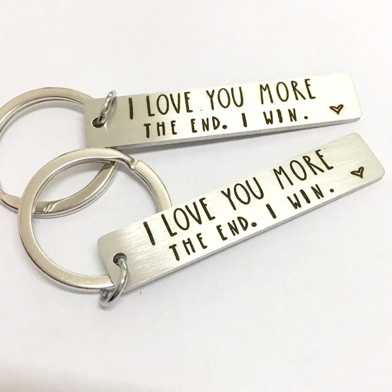 Ювелирное изделие для пары брелок I LOVE YOU MORE я никогда не буду любить тебя до конца