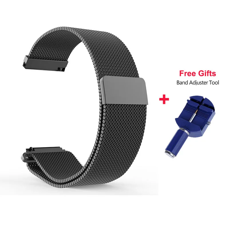 22 мм металлический ремешок для Xiaomi Huami Amazfit Pace браслет Миланская петля магнитный