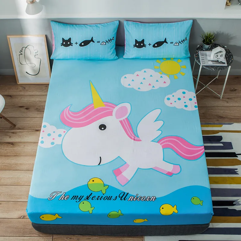 Мягкая детская простыня из 100% хлопка с круглой резиновой подошвой изображением