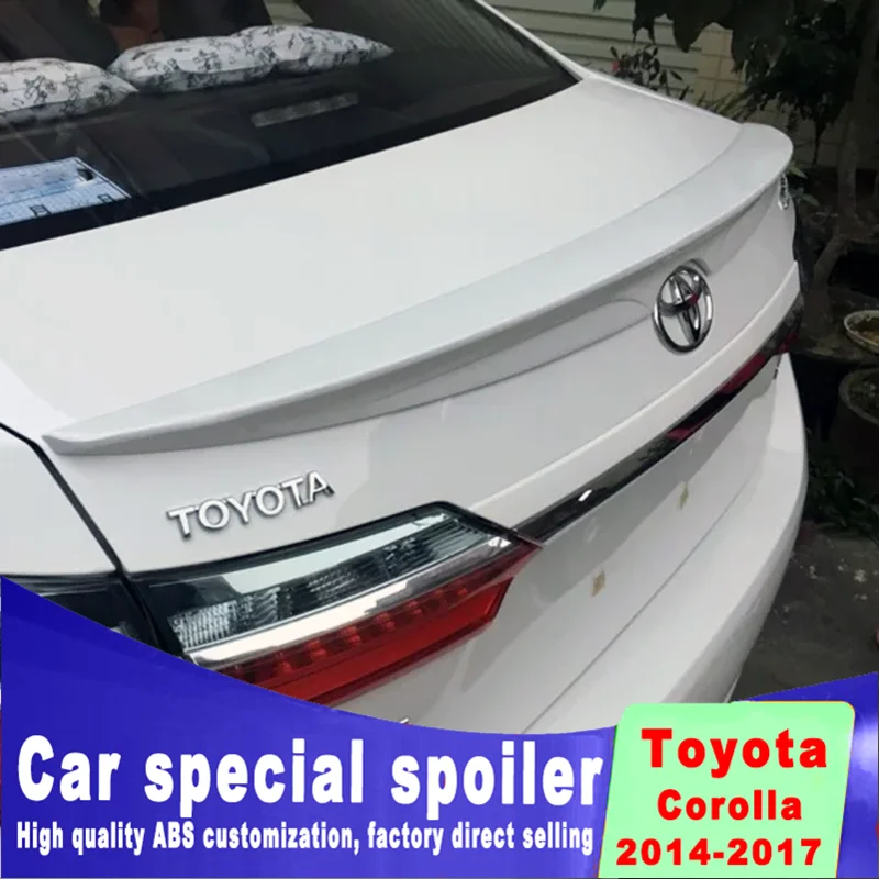 3 стиля для toyota Corolla задний спойлер багажника высокого качества ABS материал декоративный Ландшафтный спойлер