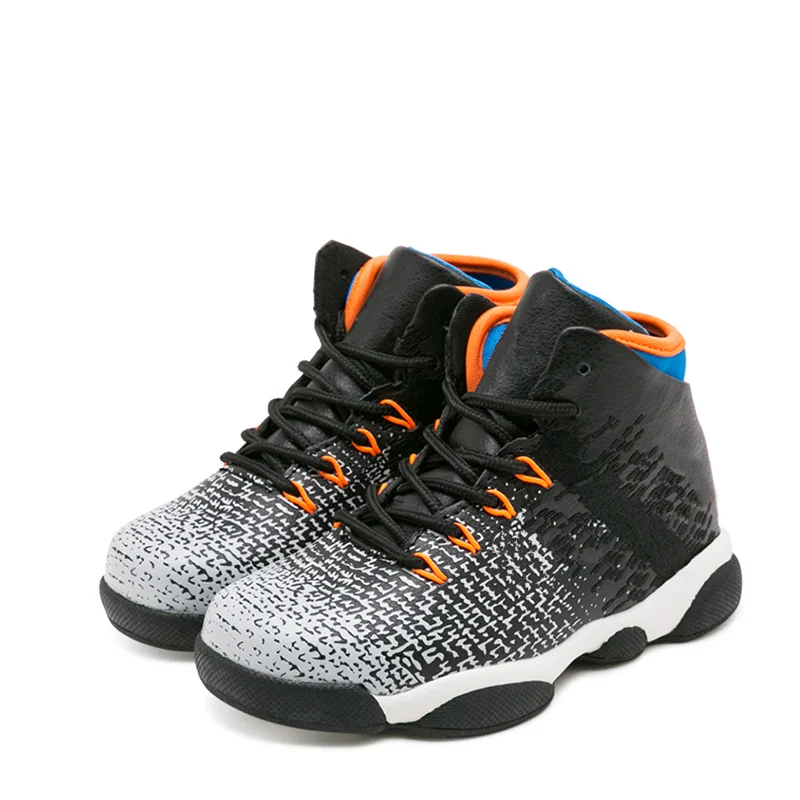 Детская спортивная баскетбольная обувь с высоким берцем для мальчиков дышащие