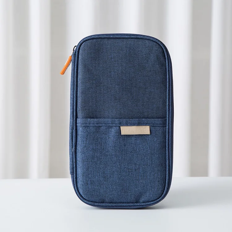 A-Dark blue Дорожная сумка для хранения паспорта, посылка для карт, держатель для карт, органайзер, кошелек, посылка для документов, модная, с несколькими карманами, для карт - Цвет: A-Dark blue
