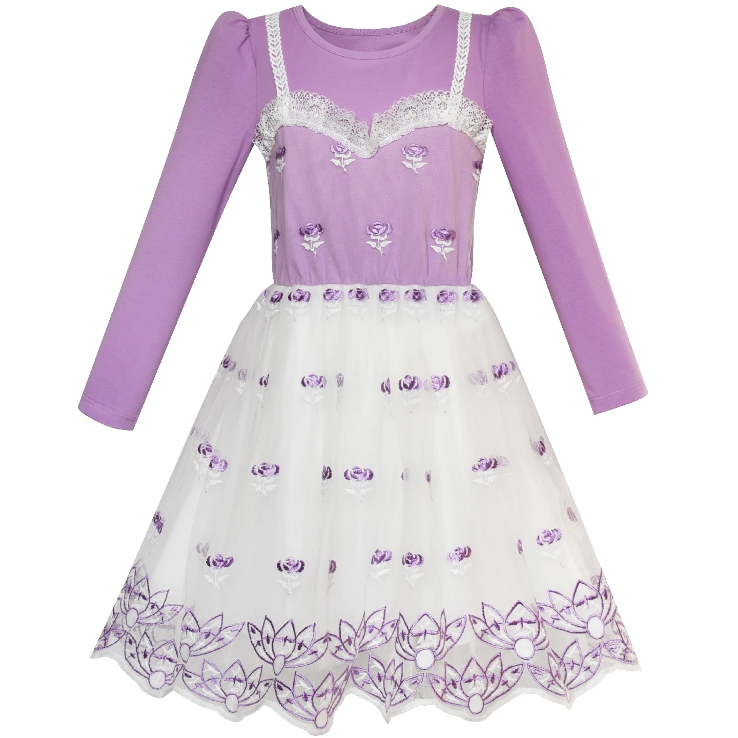 Sunny Fashion платья для девочек новогодние костюмы Румянец Розовый Длинный рукав