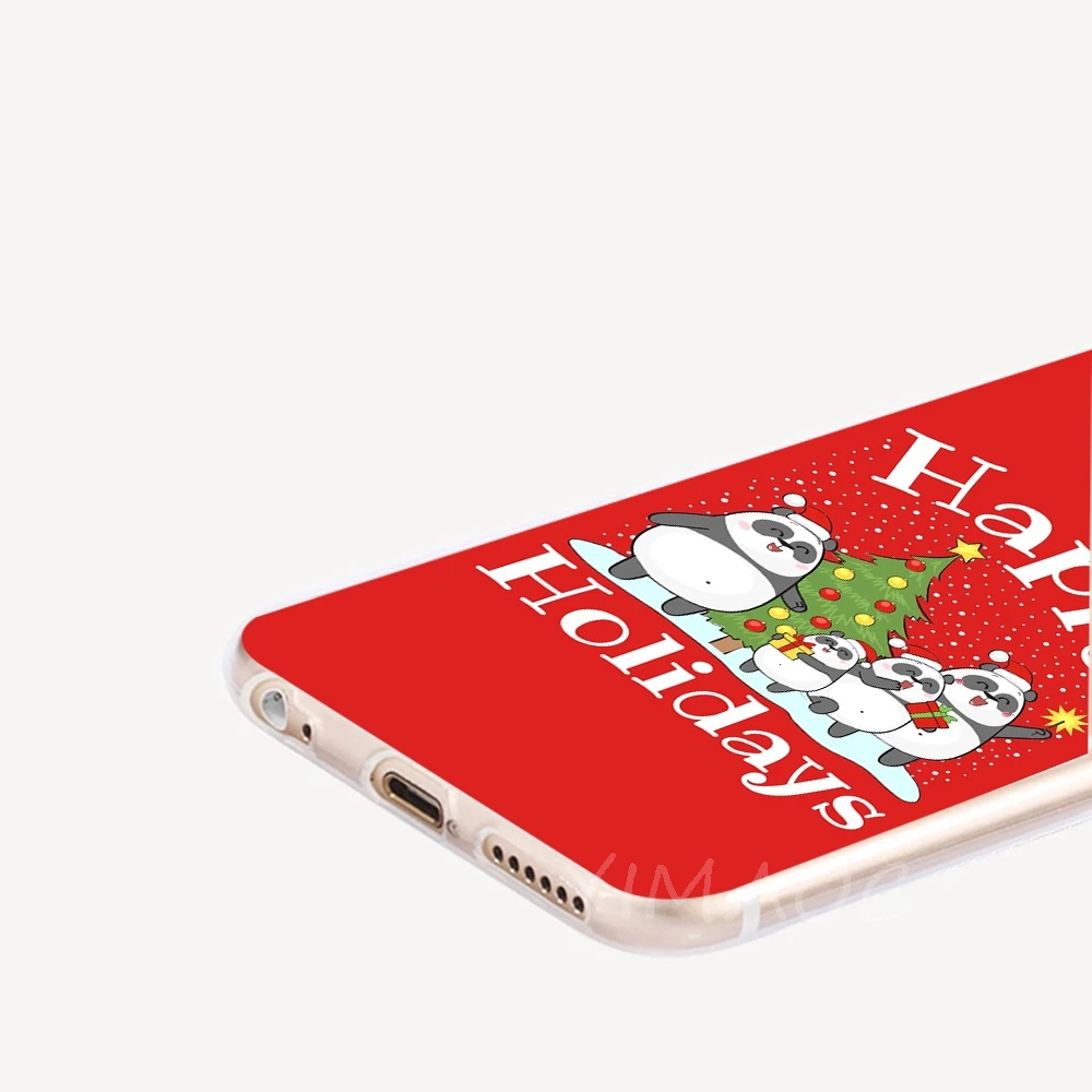 YIMAOC Santa Claus Christmas happy holidays Soft TPU Silicone Case for Apple iPhone 8 7 6 6S Plus X 5 5S SE XS Max XR |