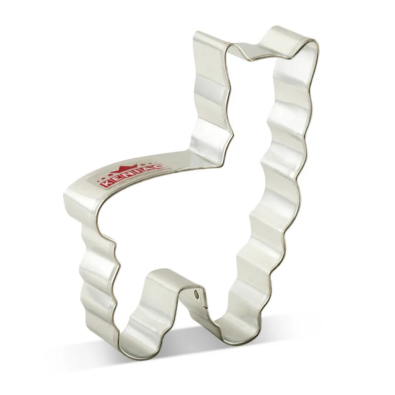 

KENIAO Cute Llama Cookie Cutter for Kids 7.2 x 10.6 CM Zoo Animal Biscuit Fondant Bread Pastry Stainless Steel DIY Baking Mold