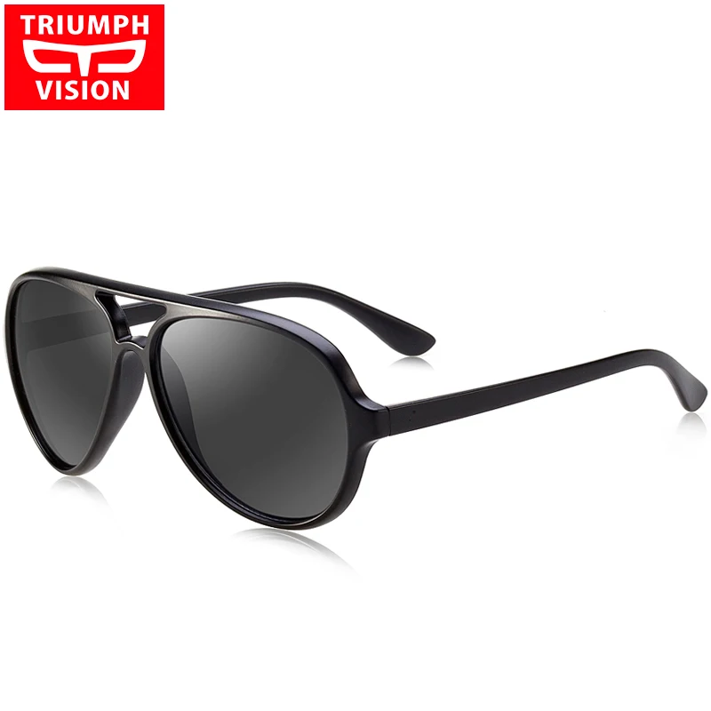 Триумф видения черный солнцезащитные очки-авиаторы Для мужчин бренд Оттенки Óculos