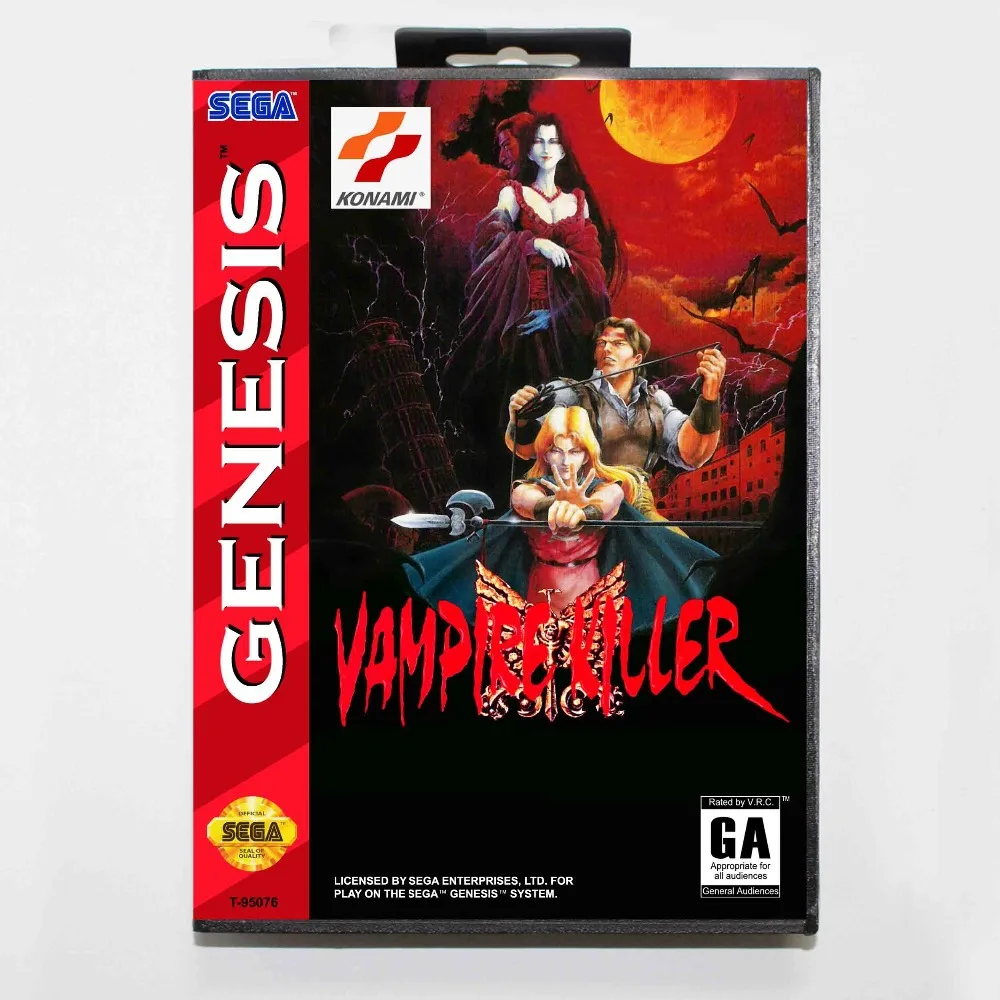 Vampire Killer 16 bit MD Game Card With Retail Box For Sega Mega Drive/ Genesis | Электроника
