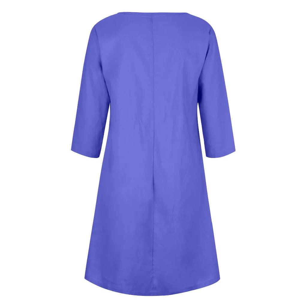 ISHOWTIENDA женская летняя обувь платье 5XL Большие размеры, открытые платья без рукавов, с О-образным вырезом и карманом; легкий хлопок и лен платье для девочек, vestidos de fiesta, de noche# g4