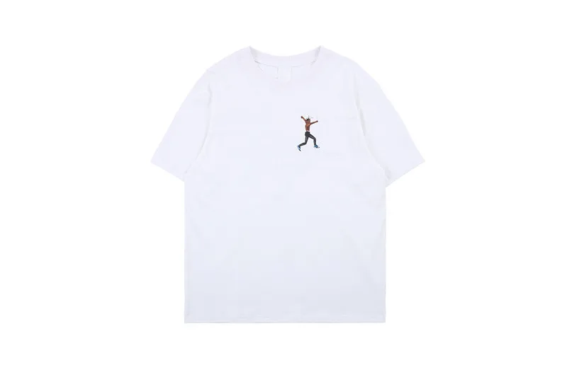 white tshirt Мужская футболка в стиле хип-хоп с принтом темных иконок, лето, Мужская футболка с круглым вырезом и коротким рукавом, хлопковая белая футболка - Цвет: white tshirt