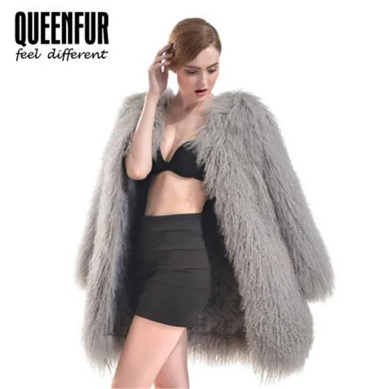 Королева Мех животных зимние реальная Монголии Овец Пальто для будущих мам Для