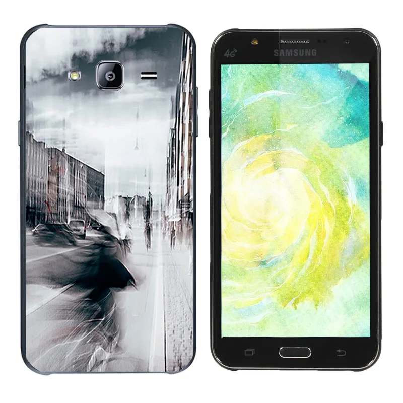 Soft Case for Samsung J7 2015 TPU Silicon Back Cover Phone Cases J700H J700F J700 Expression Printing Bag |