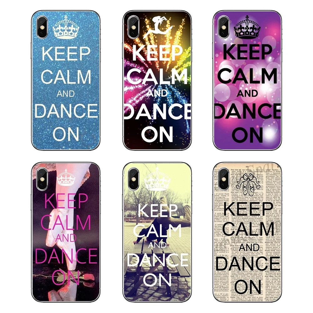 Мягкие прозрачные чехлы для Xiaomi Redmi 4x S2 3 S Note 4 5 6 6A Por Pocophone F1 mi с надписью KEEP CALM AND DANCE