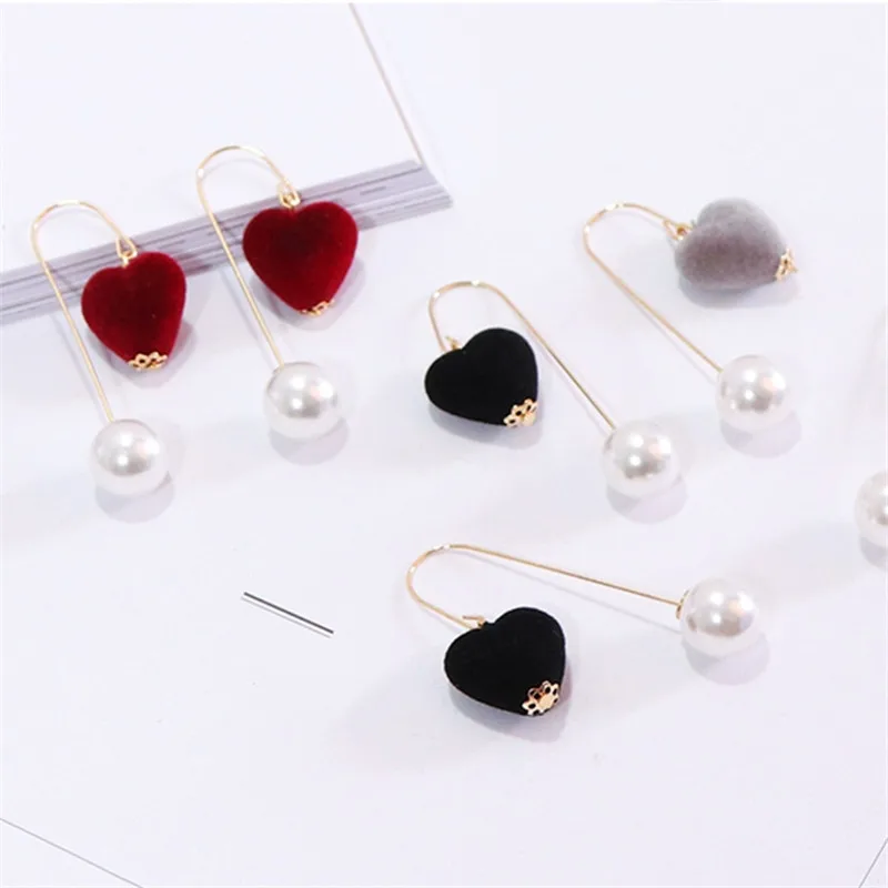 6 шт. серьги-гвоздики в форме сердца | Украшения и аксессуары