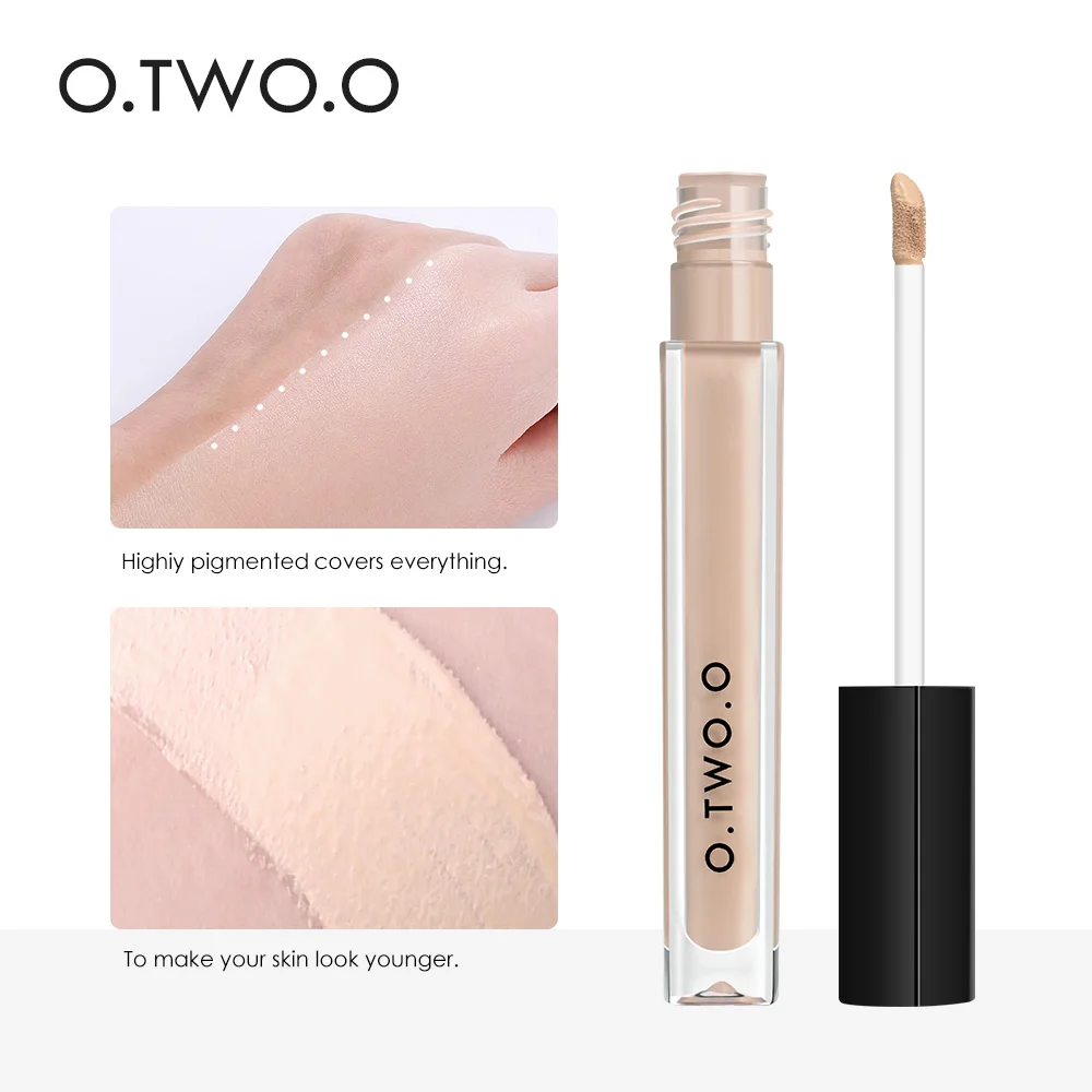 

Concealer Liquid Makeup Convenient Full Coverage Eye Dark Circles Blemish 4 Colors New Dark Skin Face Contour Cosmetics O.TWO.O