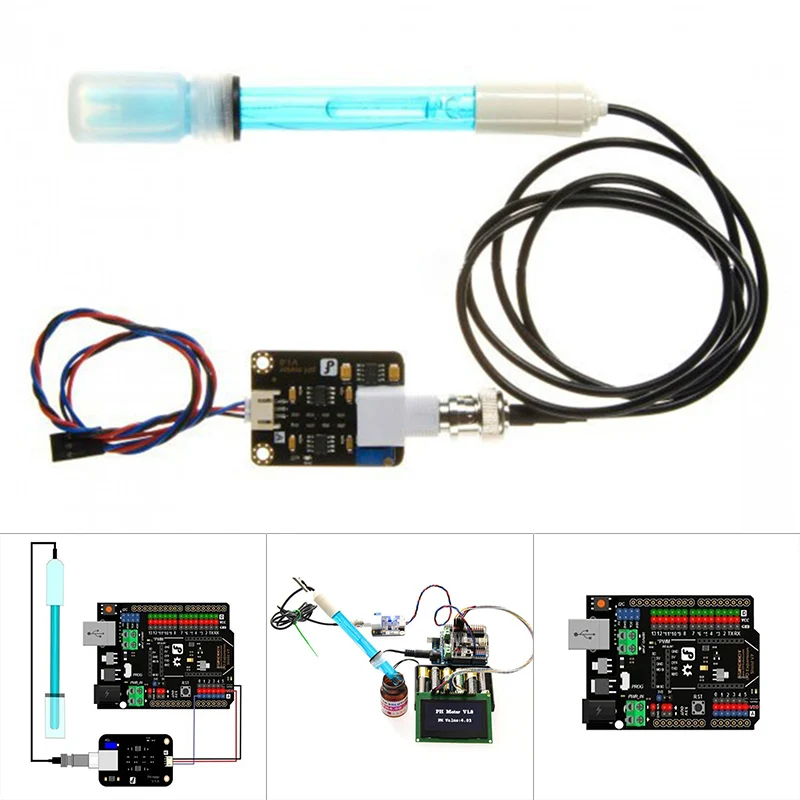 Модуль датчика PH V1.1 + зонд AVR тестовые кодовые модули комплект для аквакультуры