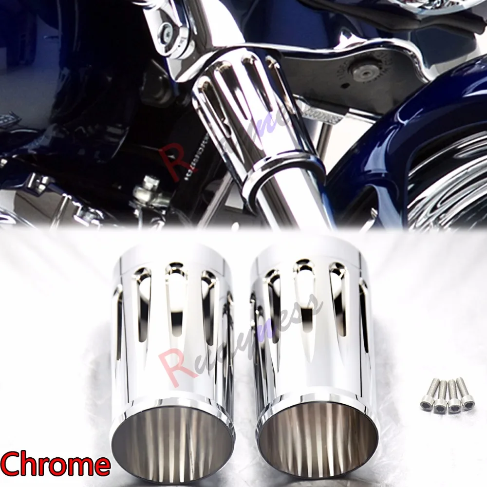 1 пара слайдер с вилкой закрытый крышка хромированным покрытием для Harley Touring Trike