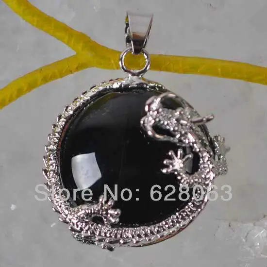 Натуральный красивый черный красный агат бусины камень кулон в форме дракона S467 |