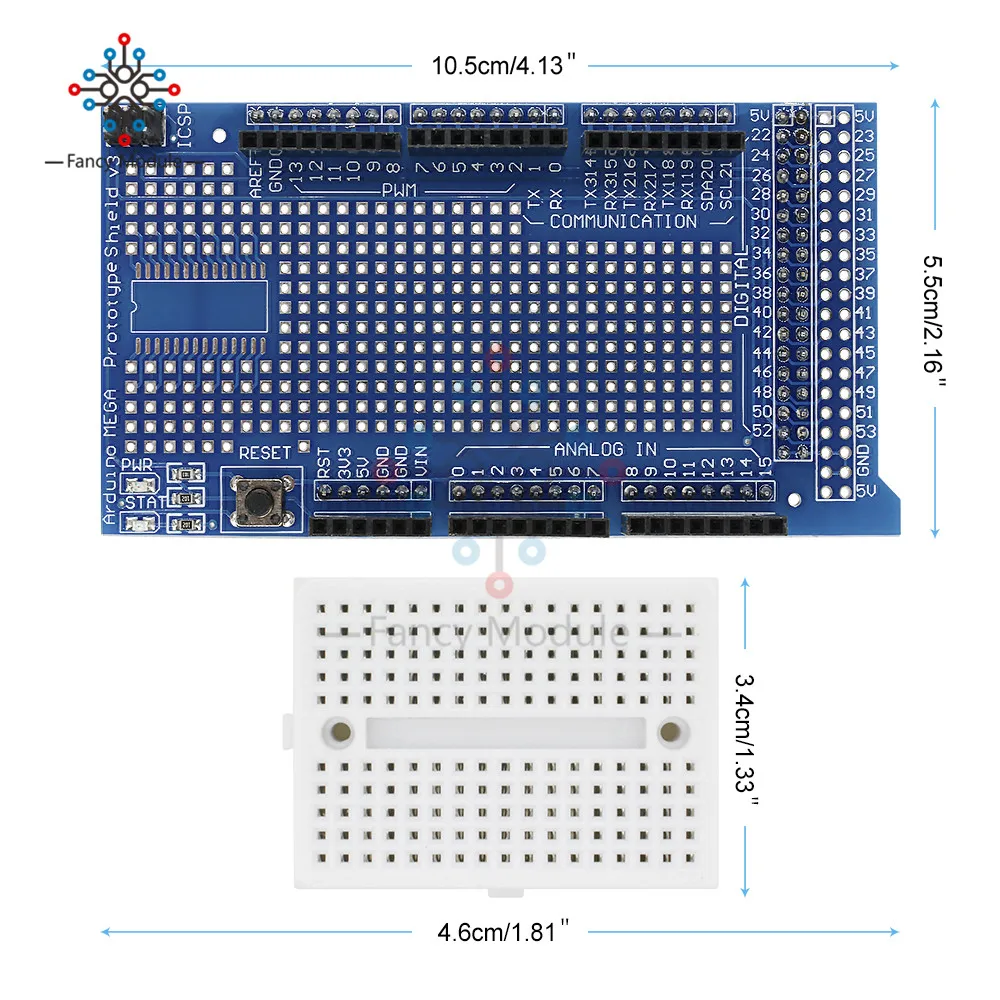 Proto Прототип Щит V3.0 V3 плата разработки расширения + мини PCB макетная 170 контактная