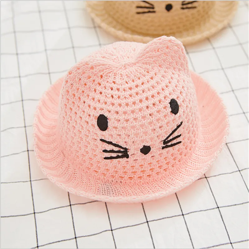 Милая унисекс детская шляпа от солнца с ушками животных летняя Складная пляжная