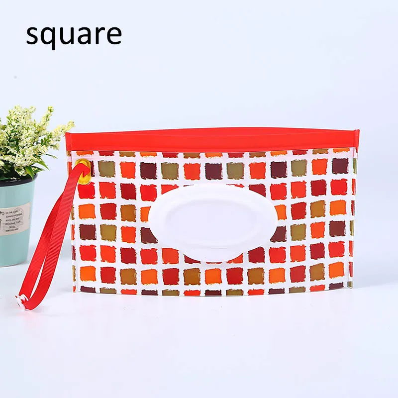 square 1Pcs24*14 см сумка для салфеток портативная коробка для влажных салфеток коробка для хранения салфеток коробка для салфеток детские салфетки Портативный чехол для троса коробка для салфеток - Цвет: square