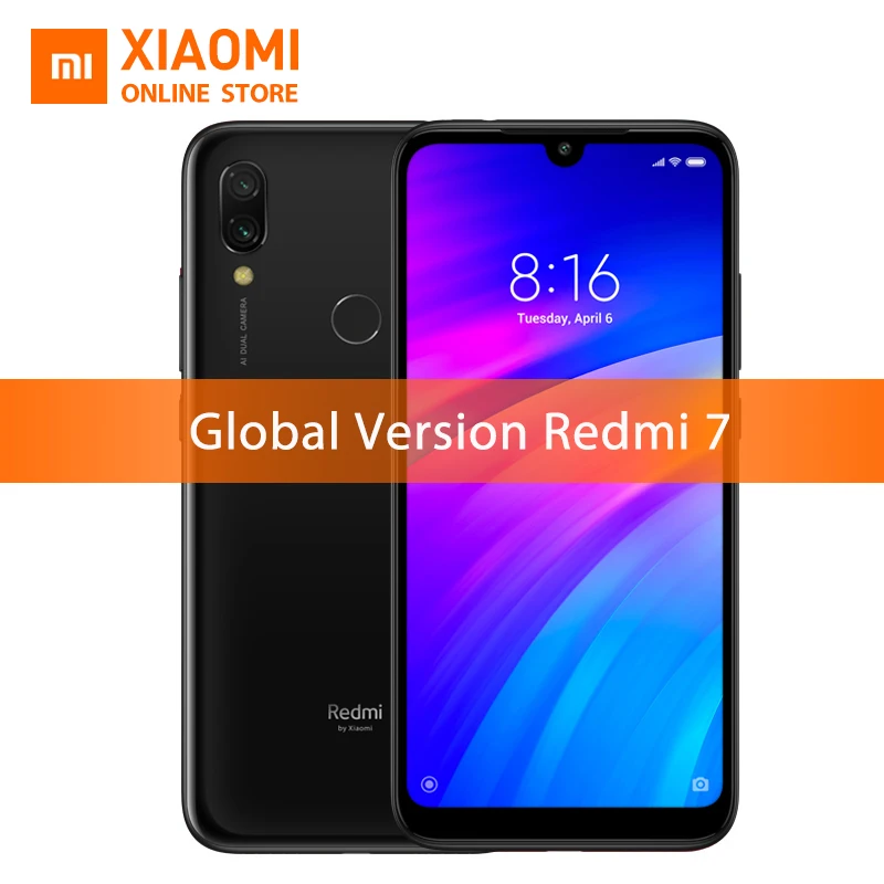 Глобальная версия Xiaomi Redmi 7 2GB 16GB Snapdragon 632 смартфон Восьмиядерный 4000mAh 6 26