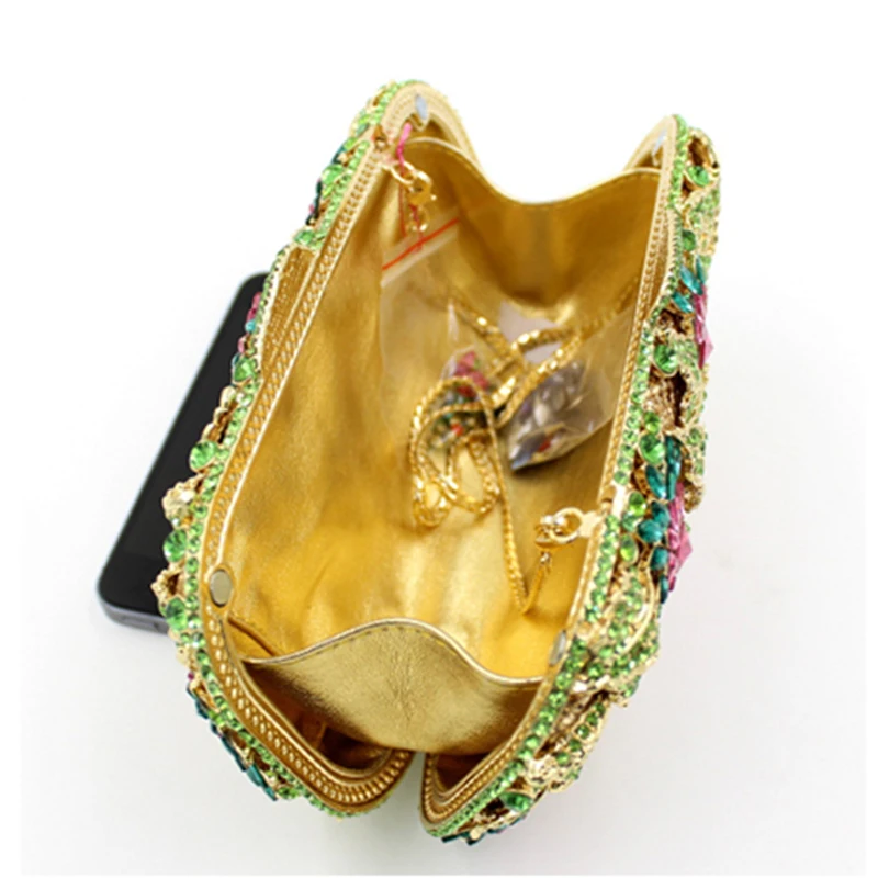 

XIYUAN Evening Bag Hollow Out Crystal Women Clutche Diamond Handmade Female Clutches Best Sell Women's Evening Clutch Handbags