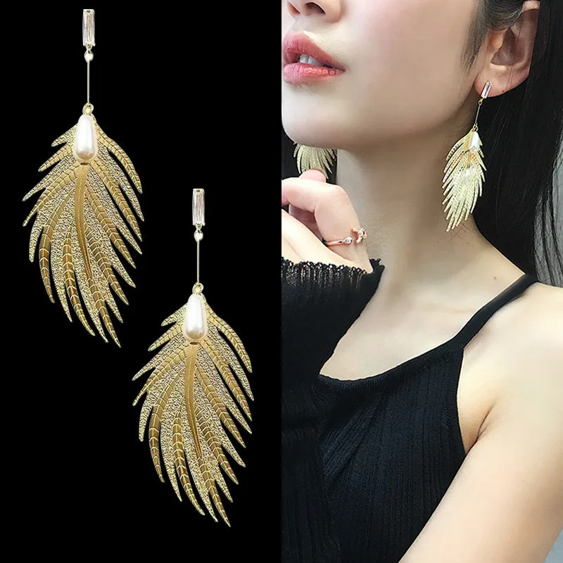 KingDeng серьги ювелирные изделия богемный для женщин листья 2019 милые корейские