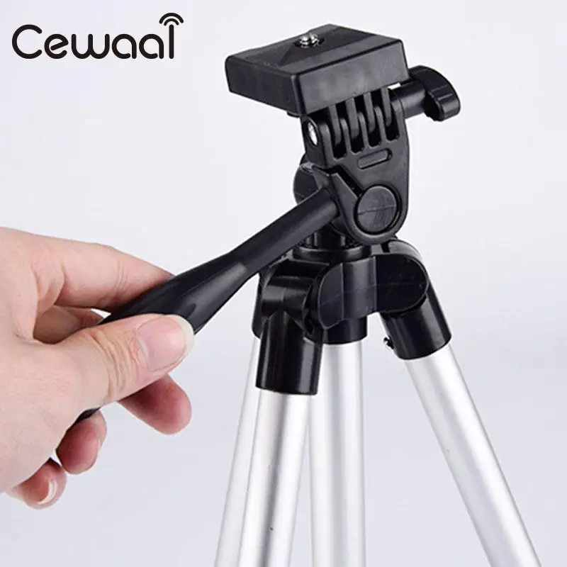 4 Sections DSLR Camera Tripod Mobile Phone Stand Holder Silver Retractable | Электроника