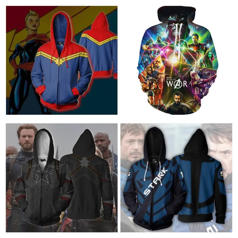 Фильм Капитан Америка толстовки молния Косплей Костюм-Крылья Ангела Осень