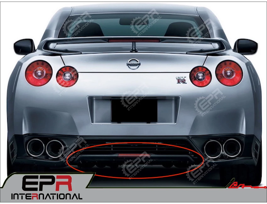 Авто-Стайлинг для Nissan 2012 на R35 GTR OEM Стиль углеродного волокна задний под нижний диффузор глянцевое покрытие передний бампер сплиттер Панель комплект