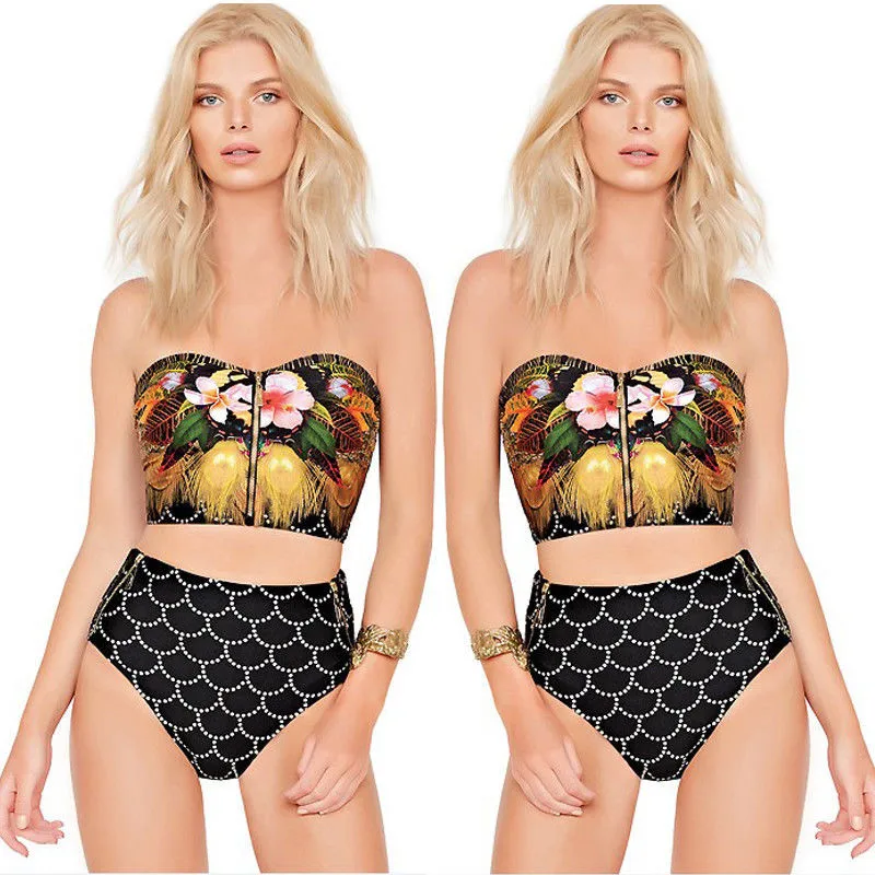 2017 женский купальник с принтом Бразильское бикини купальный костюм пляжный
