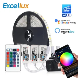 Светодиодная лента RGBRGBWRGBWW Mini с Wi-Fi, контроллер RGB RGBW 5050, 12 В постоянного тока, Гибкая беспроводная RGB-лента с управлением через приложение
