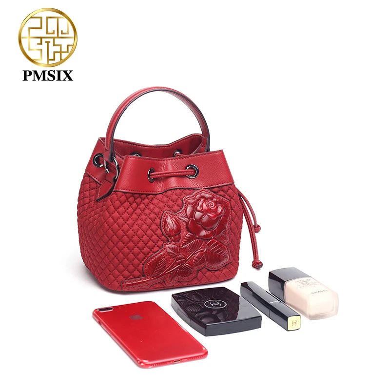 PMSIX 2020 Высококачественная рельефная холщовая женская сумка через плечо с