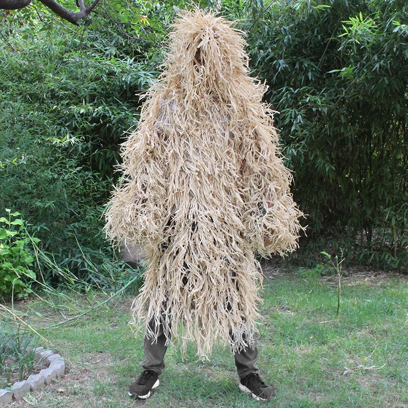 

Hay Grass Clothes Tactical Gear Handmade Straw Hunting Clothes Scarecrow Style Camouflage Clothing Ghillie Suit Birdwatching