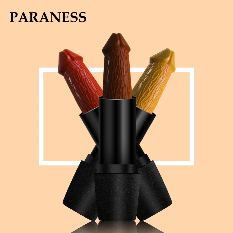Paraness Penis Head matte lipstick Set Lip gloss stick waterproof long lasting Lips Makeup Red Purple Pigment 20 Colors |