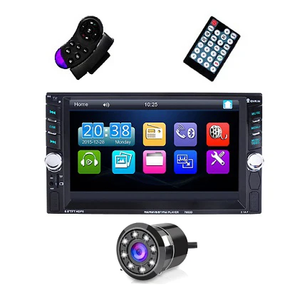 With 8 Led Camera AMprmie 2 Din общие модели автомобилей 6,5 ''дюймовый ЖК сенсорный экран автомобильный Радио плеер Bluetooth аудио поддержка камеры заднего вида 7625D - Цвет: With 8 Led Camera