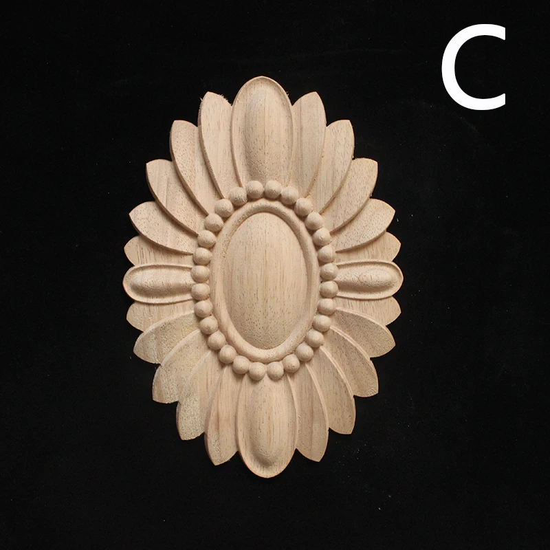 Изысканная Ретро деревянная Неокрашенная резная аппликация винтажная мебель