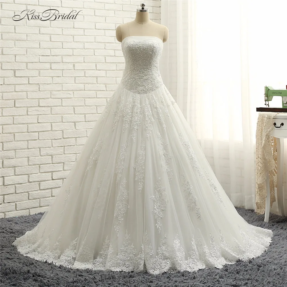 2018 Новое поступление свадебных платьев Robe de Mariee A Line свадебное платье без