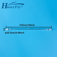 honeyfly 10pcs linear 254mm halogen lamp bulbs j254 r7s 220v110v 1000w 1500w double ended filament flood lights quartz tube