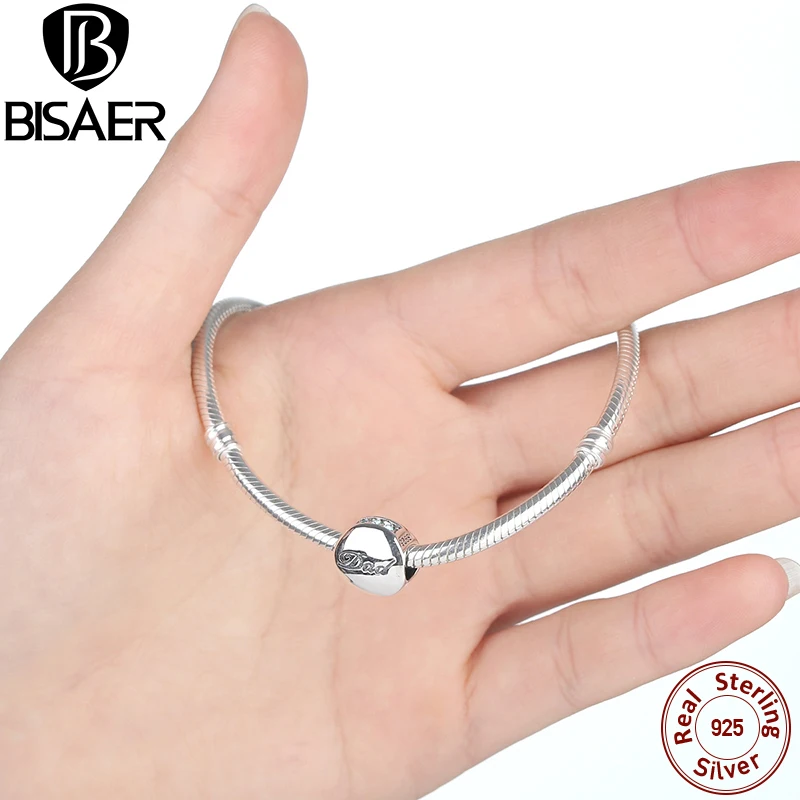 Подлинный 925 пробы Серебряный теплый папа подарок кристалл шармы Бусины Fit BISAER браслеты и браслеты для женщин отец подарок ECC006