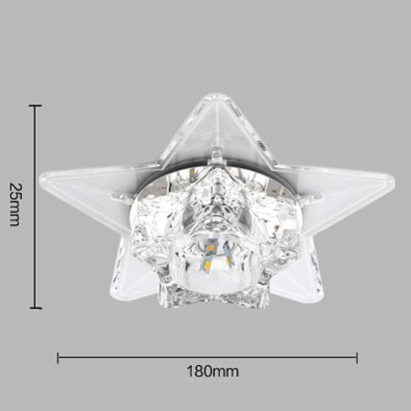 Хрустальный потолочный светильник 3 Вт/5 Вт со звездами светодиодные светильники