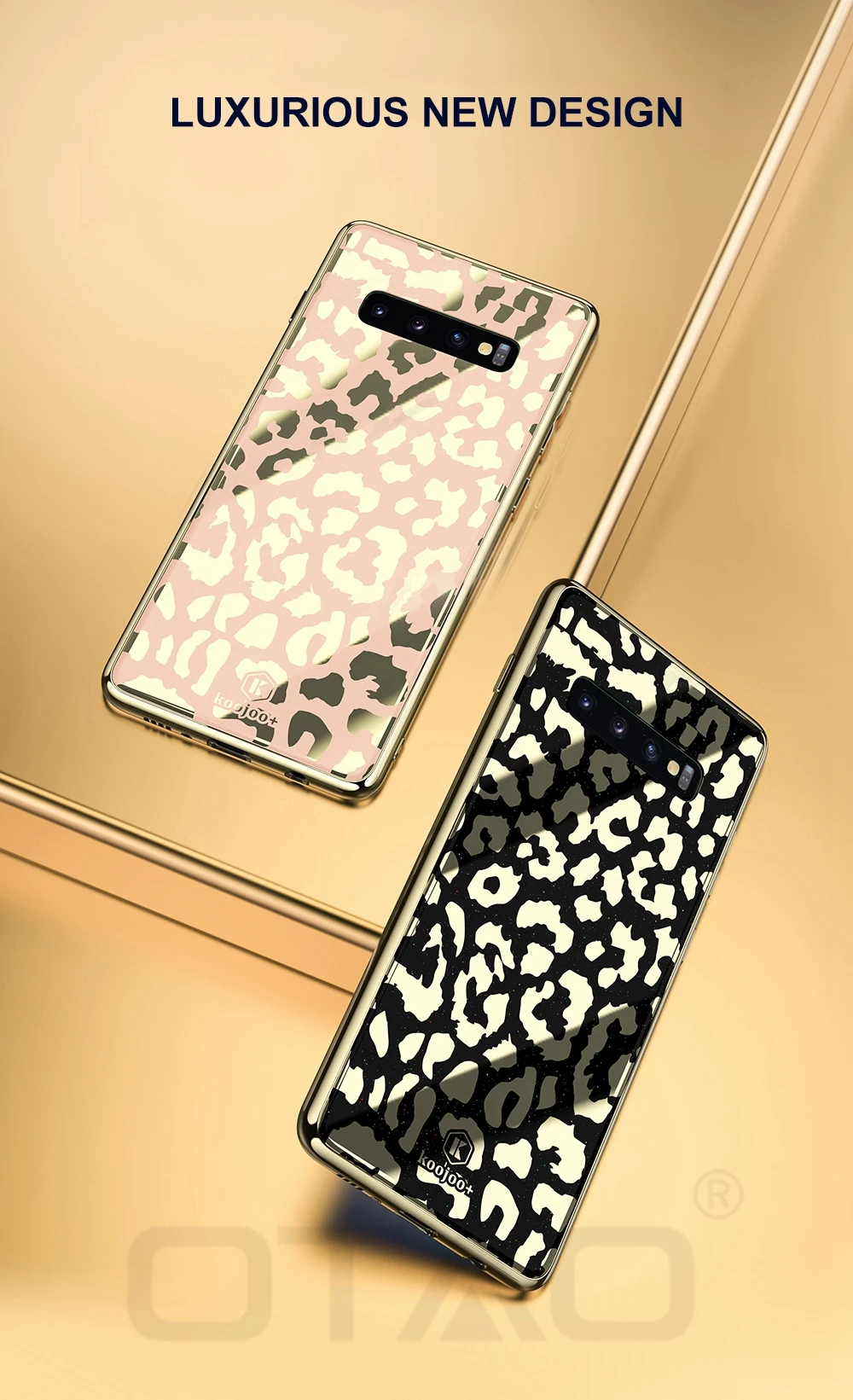 OTAO стеклянный чехол с леопардовым принтом для samsung Galaxy S9 S10 Plus S10e, Жесткий Чехол из поликарбоната для samsung Note 9, мягкий чехол из ТПУ с краями