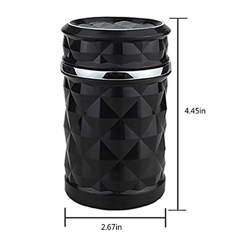 Автомобильная пепельница для сигарет с алмазной огранкой дизайн крышкой