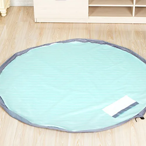 150X150CM blue 80 см/150 см красочный детский игровой коврик водостойкий круглый одеяло для ползания сумка для хранения игрушки детский игровой ковер детский тренажерный зал Открытый коврик - Цвет: 150X150CM blue