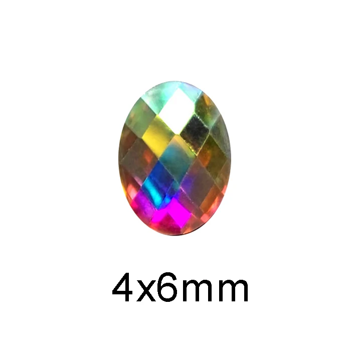 Oval 4X6mm AB Лак для ногтей художественная одежда стразы 36 шт./упак. плоской формы различные формы и Размеры Стекло AB цветные камни для 3D Гелевые Ногти украшения - Цвет: Oval 4X6mm AB