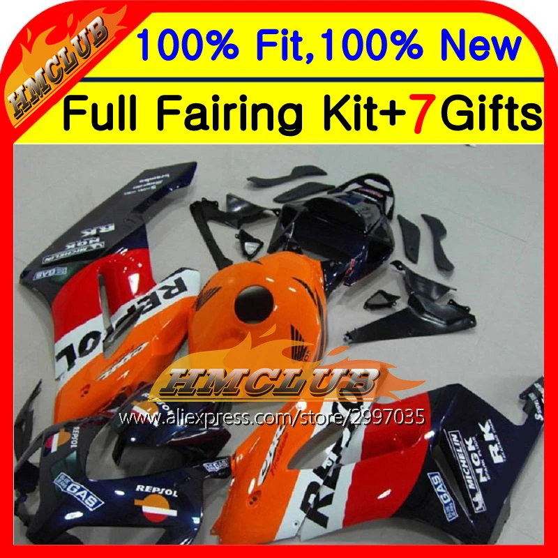 

Корпус Red blackInjection для HONDA 04-05 CBR 1000RR 1000 RR 38HM42 Repsol orange CBR1000 RR 04 05 CBR1000RR 2004 2005 обтекатель