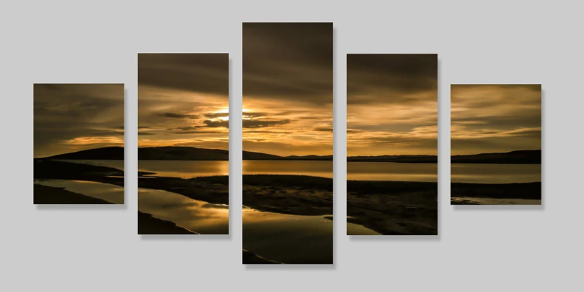 5pcs Canvas HD Painting Decoration Landscape Oil On Wall Art Home Decor Pictures for Living Room | Дом и сад