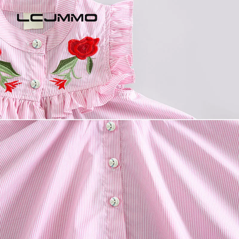 LCJMMO/платья для малышей; коллекция года; летнее платье с розами для маленьких девочек; вечерние платья принцессы с оборками без рукавов для девочек; одежда; От 1 до 3 лет