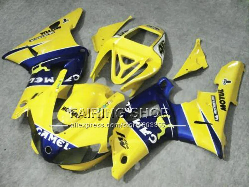 Комплект обтекателей F64D LUCKY strike для YAMAHA YZF R1 YZF1000 98 99 набор на заказ 1998 1999 белые